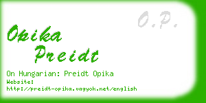opika preidt business card